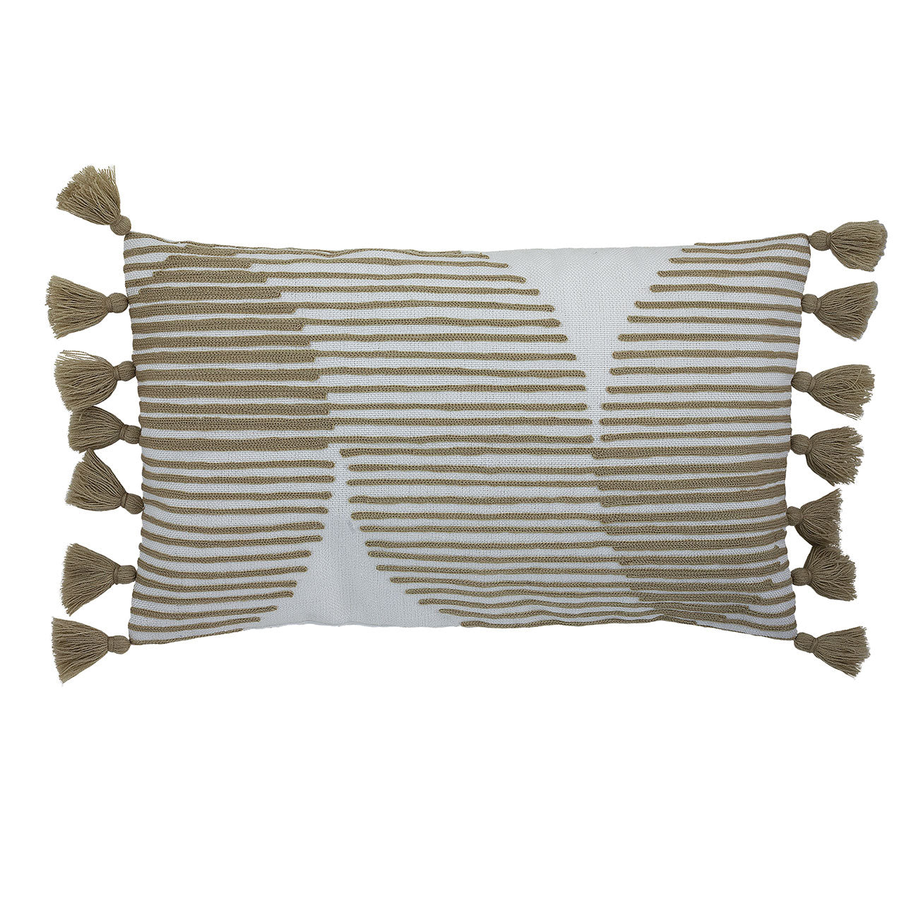 Stripes with Tassels Outdoor Pillow, 12x20 DHOME