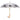 Silver Umbrella Featuring Black French Bulldog